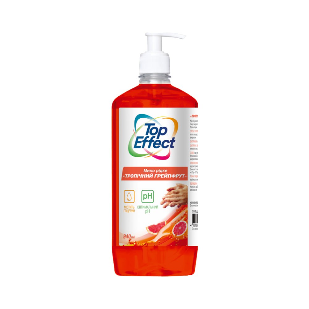 TopEffect Мило рідке з ароматом "Тропічний грейпфрут" з дозатором, 940 мл